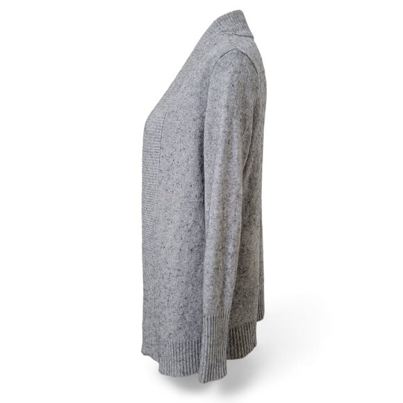 J. Crew Size M Gray Black Marled Open Cardigan, Gently Used Condition - Picture 2 of 11